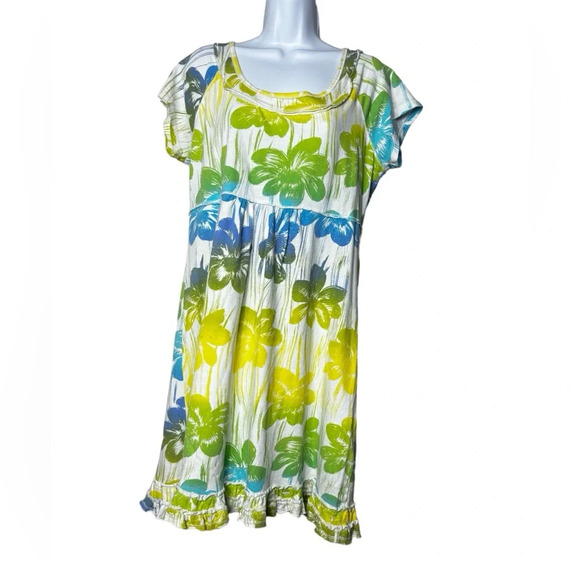 Ladies Fresh Produce Empire Dress With Ruffle On Bottom Size Medium Bright Color - Picture 1 of 8